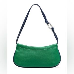STAUD Green And Blue Tate Leather Shoulder Bag
